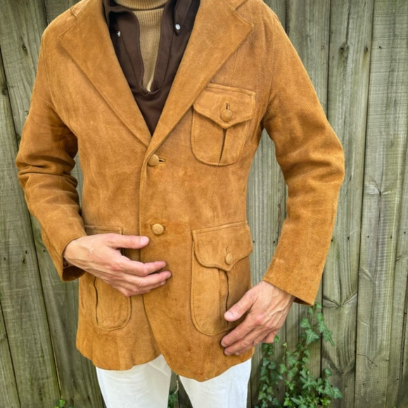 Vintage All-Suede Ranch Blazer—Men's M—Hollywood Hippie Chic—Handmade in Mexico? - Picture 1 of 13